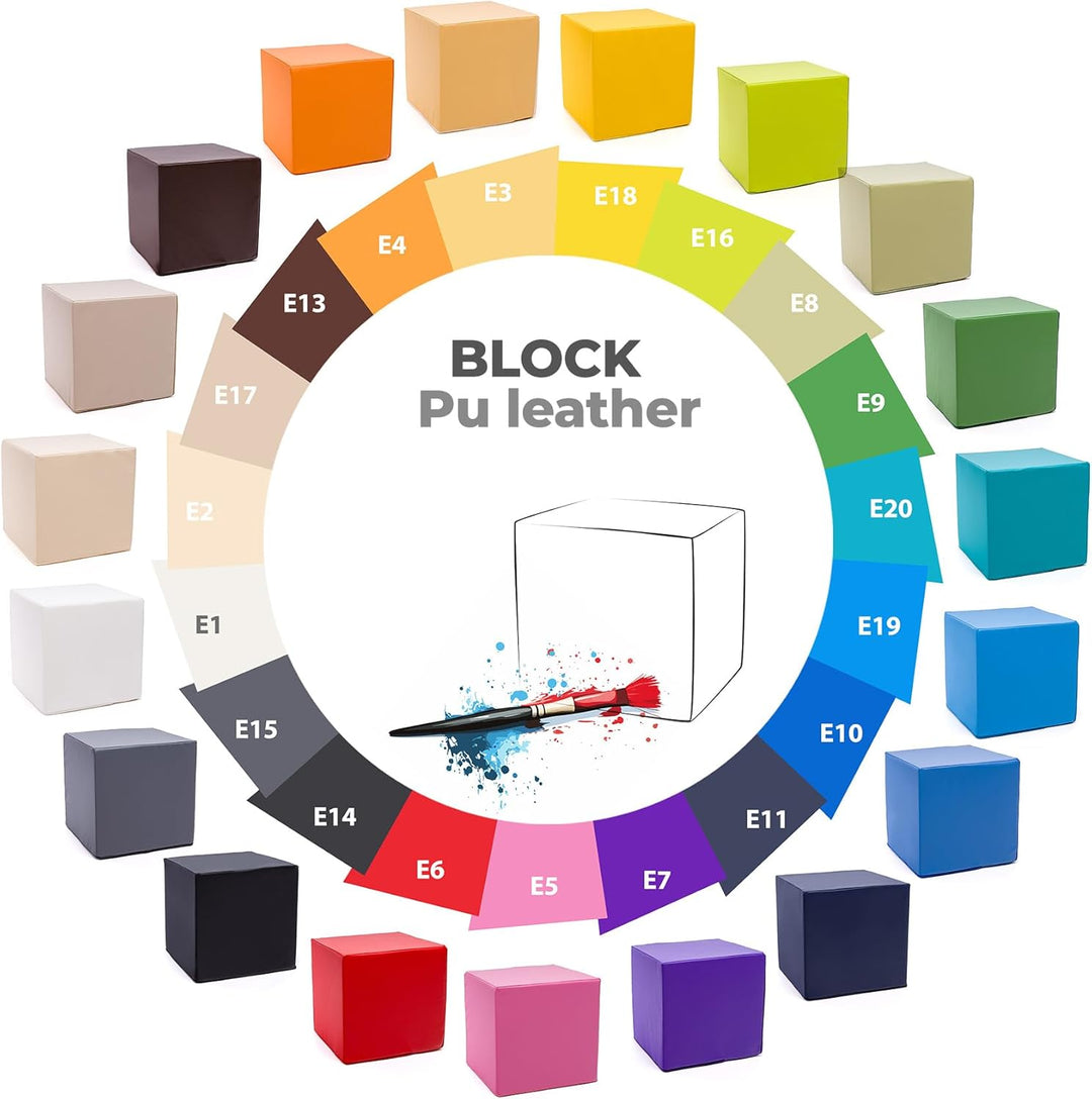 Ecopuf Cube - Sitzhocker Hocker Kunstleder Lederimitat Sitzbox Quader Würfel Pouf Ottomane Fussbank