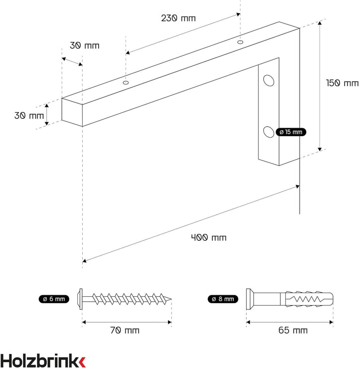 2x Wandkonsole Grau für Waschtisch, design und stabil Waschtischhalterung oder Winkel für Wandregal,