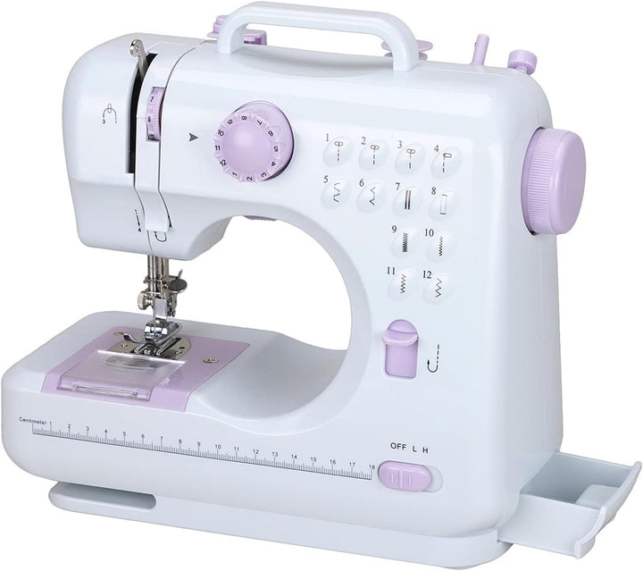 ZPSHYD 12 Stiche Nähmaschine für Anfänger Kinder Mini Elektrische Haushalt Doppelfaden Nähmaschine m