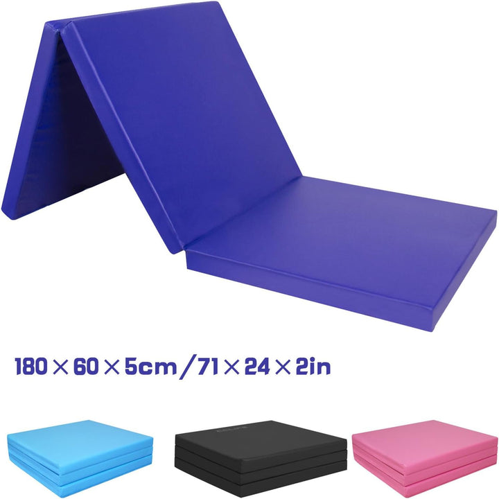 CCLIFE Turnmatte Weichbodenmatte 180x60x5cm Kinder Klappbare für Zuhause Fitnessmatte Gymnastikmatte