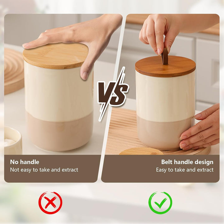 Simcat 800ml Keramik Kaffeebohnen Behälter Vorratsdosen mit Deckel Luftdicht für Kaffee Zucker Tee G