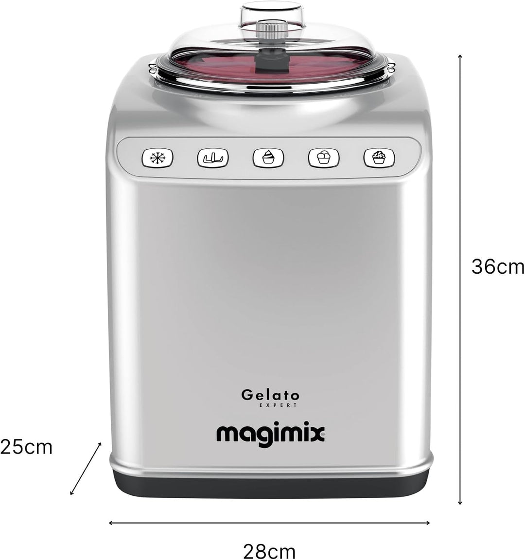 Magimix Eismaschine Gelato Expert mit 180Watt aus Edelstahl, 11680RW