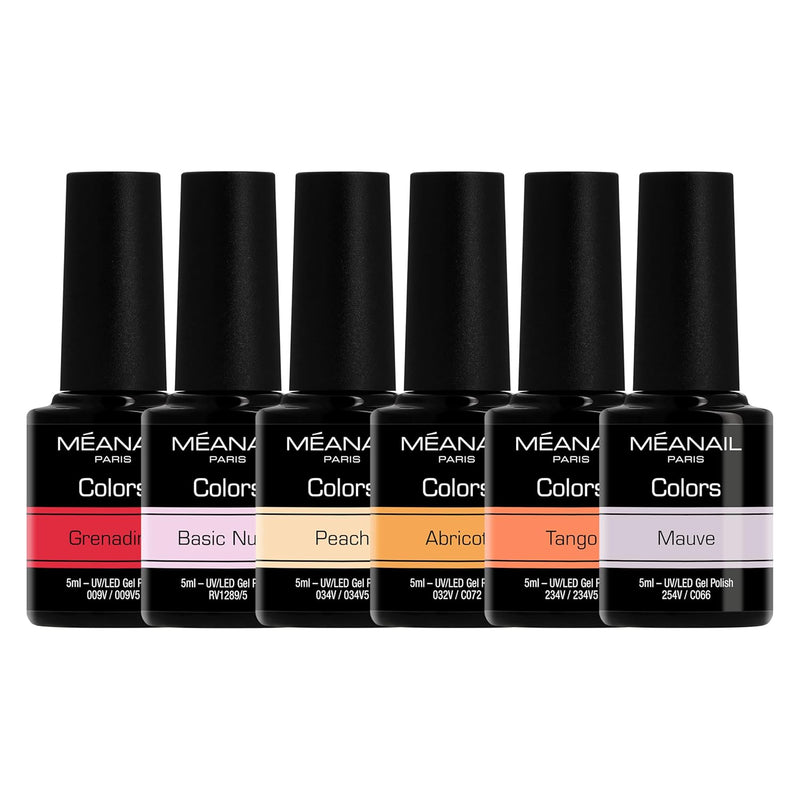 Shellac UV Nagellack - Nagellack Set von Méanail Paris - UV Gel Set - Gellack Set Nail Polish Set 6