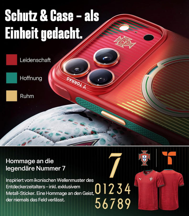 TORRAS Kameraschutz x Portuguese Football Federation (FPF) Limitierte Auflage für iPhone 17 Pro [Nr.