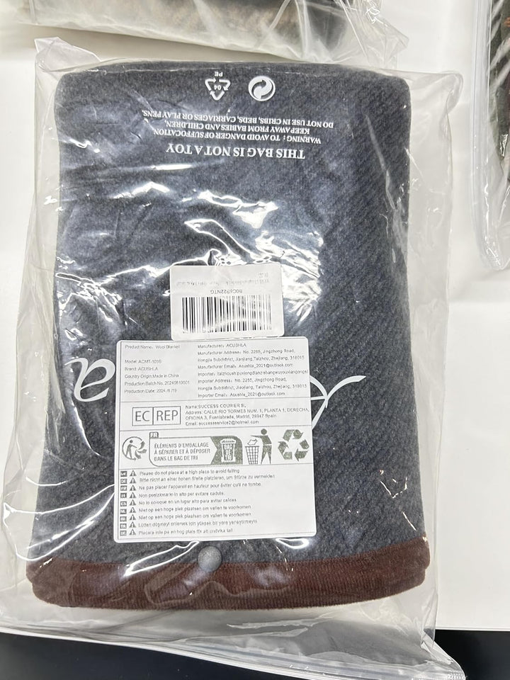 ACUSHLA Tragbare Kuscheldecke MerinoWolle Wolldecke warm Decke TV Decke Kuscheldecke (Wolle) – Gebur