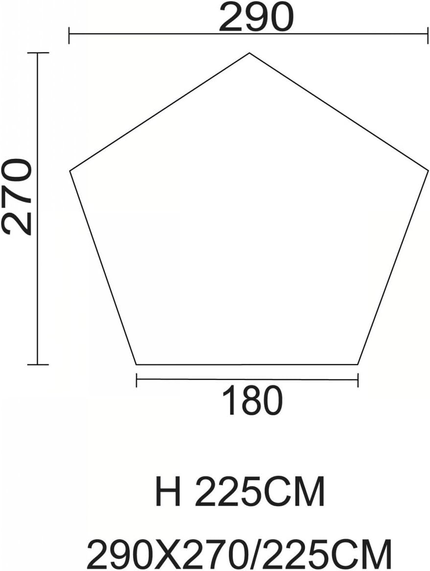 Indianer Zelt, "Tipi", oliv, Mittelmast, Grösse 290 x 270 x 225