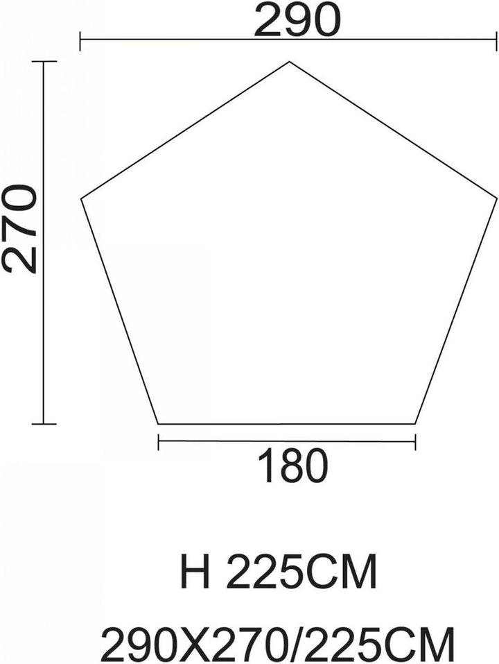 Indianer Zelt, "Tipi", oliv, Mittelmast, Grösse 290 x 270 x 225