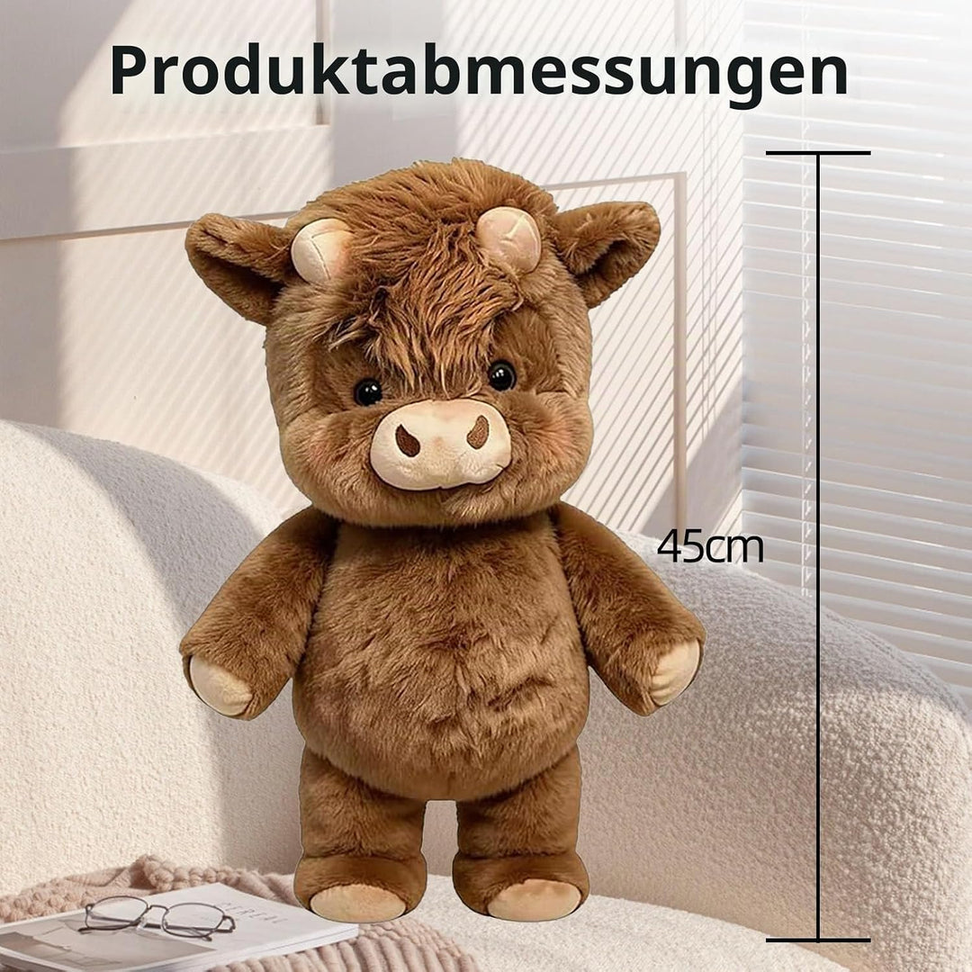 Running Cow Plushs, 45 cm Kuh Kuscheltier, Laufenden Kuscheltier Kuh, Hochlandrind Stofftier Plüscht