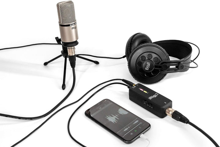 IK Multimedia iRig Pre 2 Mikrofon-Vorverstärker für Smartphones, Tablets und Videokameras, IP-IRIG-