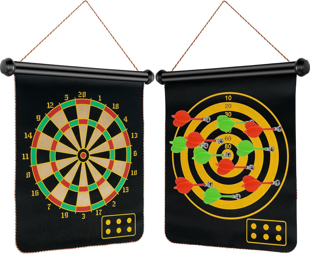 Flintronic Dartscheibe Magnetisch, Magnetisch Sichere Dartscheibe mit 14 Dartpfeilen, Dartscheibe Ju