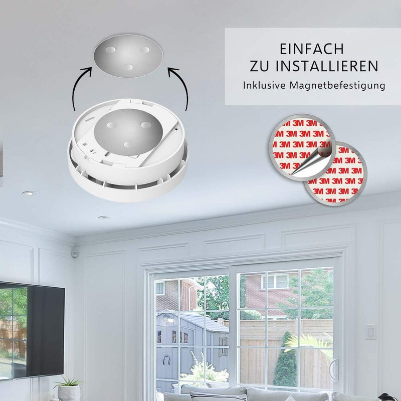 ELRO FS1510 Rauchmelder mit Magnetklebe Kit - 10 Jahres Batterie - 10 Jahre Sensor und Garantie - DI