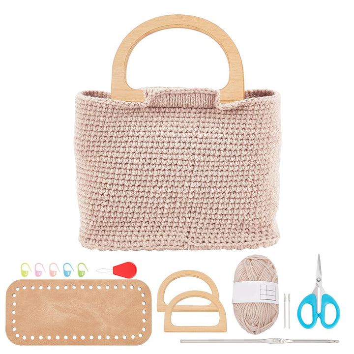 FREEBLOSS Komplettes Häkelset, Häkeltaschen Starter Set Mit Schritt Für Schritt Anleitung, Häkeltasc