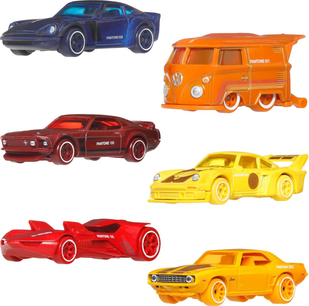 Hot Wheels Spielzeugautos und -Vans Multipack, Pantone Die-Cast-Fahrzeuge im Massstab 1:64 zum Samme