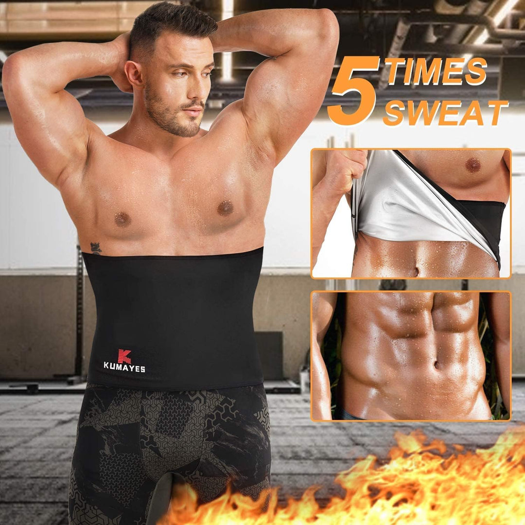 KUMAYES Bauchgürtel Herren Fitness Body Shaper Waist Trainer Bauch gürtel zum abnehmen bauchweg Spor