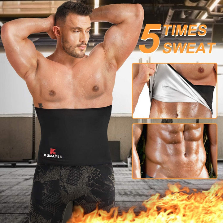 KUMAYES Bauchgürtel Herren Fitness Body Shaper Waist Trainer Bauch gürtel zum abnehmen bauchweg Spor