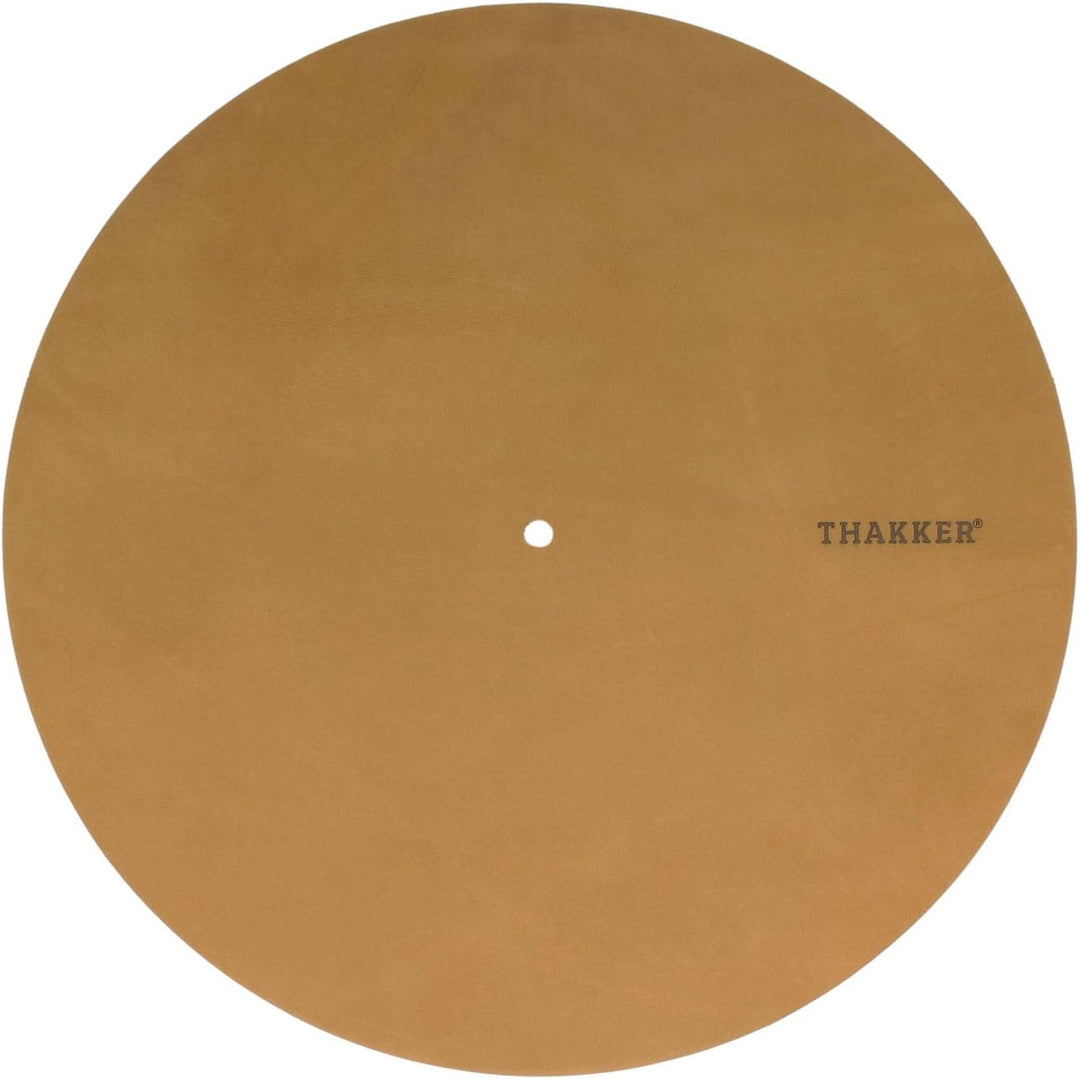 THAKKER Nubuck Leather Mat - Plattentellerauflage aus echtem Nubuk Leder | 1,8-2mm stark | 295mm Dur