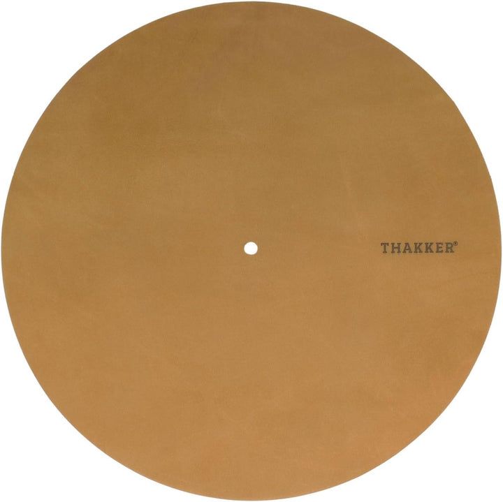 THAKKER Nubuck Leather Mat - Plattentellerauflage aus echtem Nubuk Leder | 1,8-2mm stark | 295mm Dur