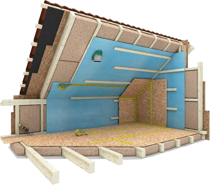 BMD 100m² Dampfbremssystempaket nach DIN 4108 Teil 11 & ENEV Dampfsperrfolie Dampfbremsfolie Dampfbr