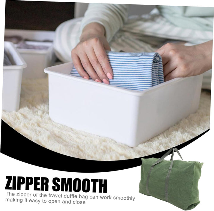 TOPBATHY Grosse Kapazität Reisetasche Segeltuch Reisetasche Grosse Seesack Olivgrün, olivgrün