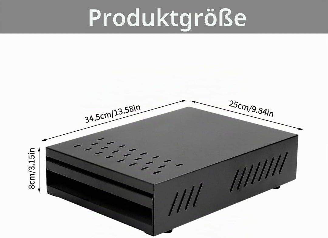 Espresso Abklopfbehälter mit Schublade – Edelstahl Knock Box mit Gummistange &amp; Anti-Rutsch-Füssen, S