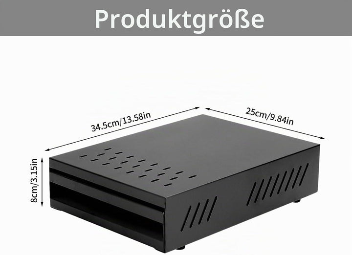 Espresso Abklopfbehälter mit Schublade – Edelstahl Knock Box mit Gummistange &amp; Anti-Rutsch-Füssen, S