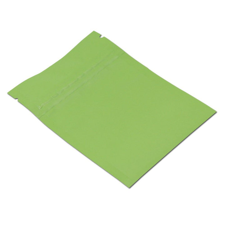 100 Stücke Matte Aluminiumfolie Verpackung Tasche Reissverschluss Selbstdicht Flachbeutel Lebensmitt