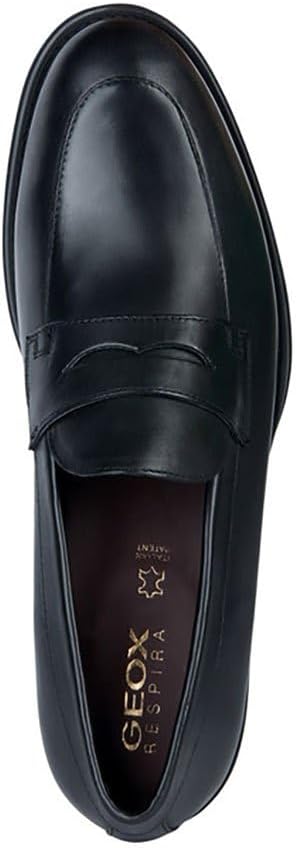 Geox Herren U Decio B Moccasin 41.5 EU Schwarz, 41.5 EU Schwarz