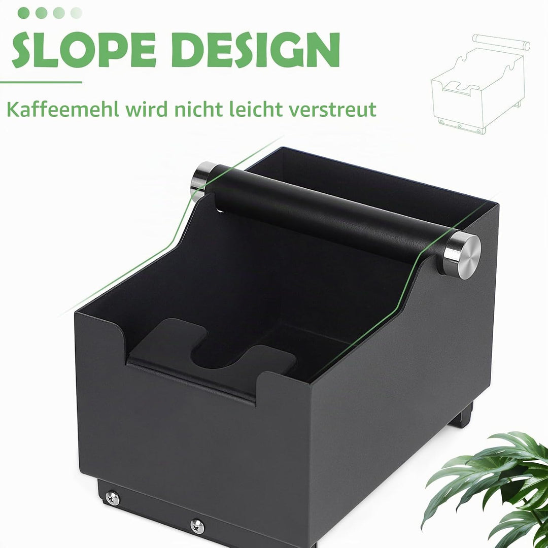 EFUTURETIME Abklopfbehälter Siebträger Sudschublade mit Abklopfstange Abnehmbar und Integrierte Tamp
