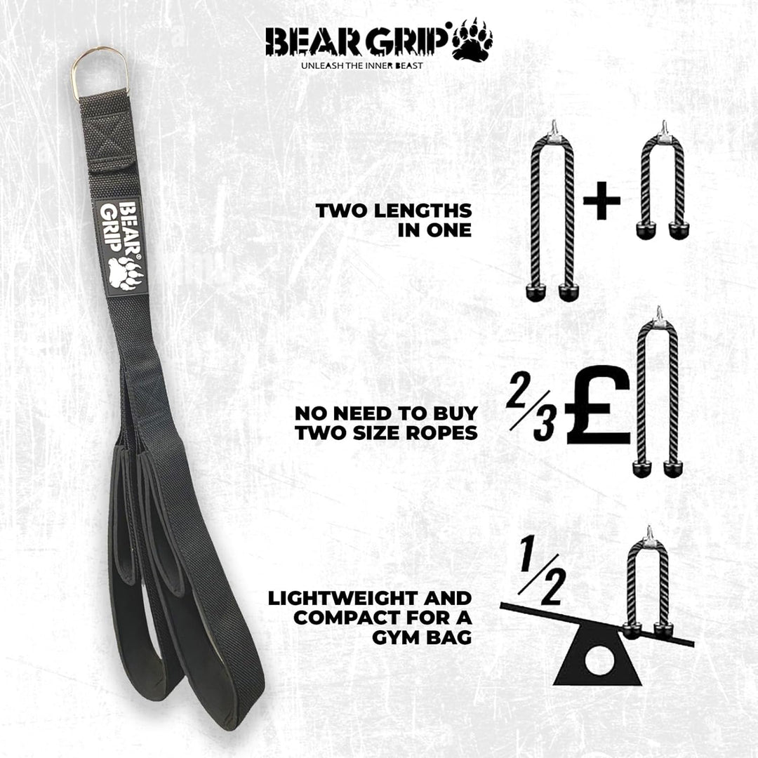 BEAR GRIP - Trizepsseil-Befestigungsgurt, Kabelzüge, Trizepsverlängerung Version 1, Version 1