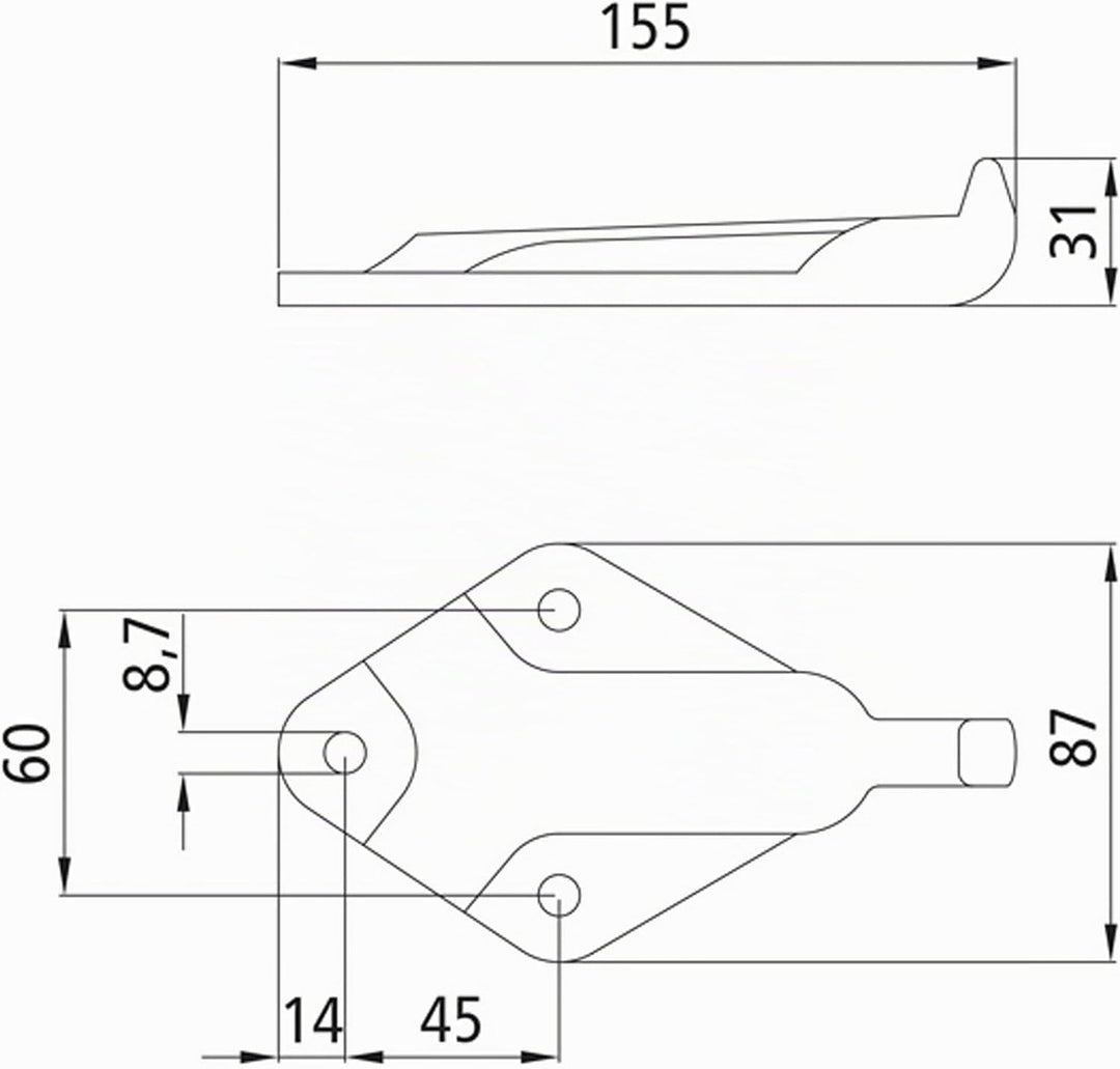 The Drive 2X Exzenterverschluss Set verstellbar 250–285 mm mit Gegenhalter | für Anhänger | Modell 6