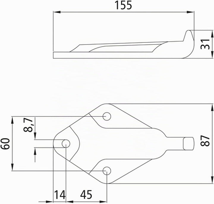 The Drive 2X Exzenterverschluss Set verstellbar 250–285 mm mit Gegenhalter | für Anhänger | Modell 6
