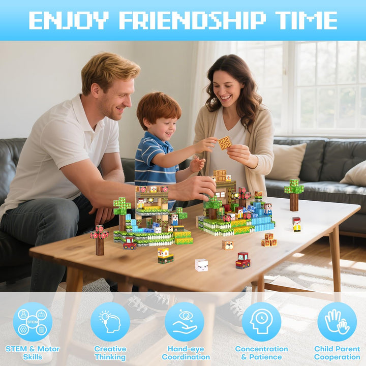 Magnetische Bausteine, Magnetische Bauklötze 150 PCS für 3+ Jahre, Magnetic Blocks Spielzeug-Sets fü