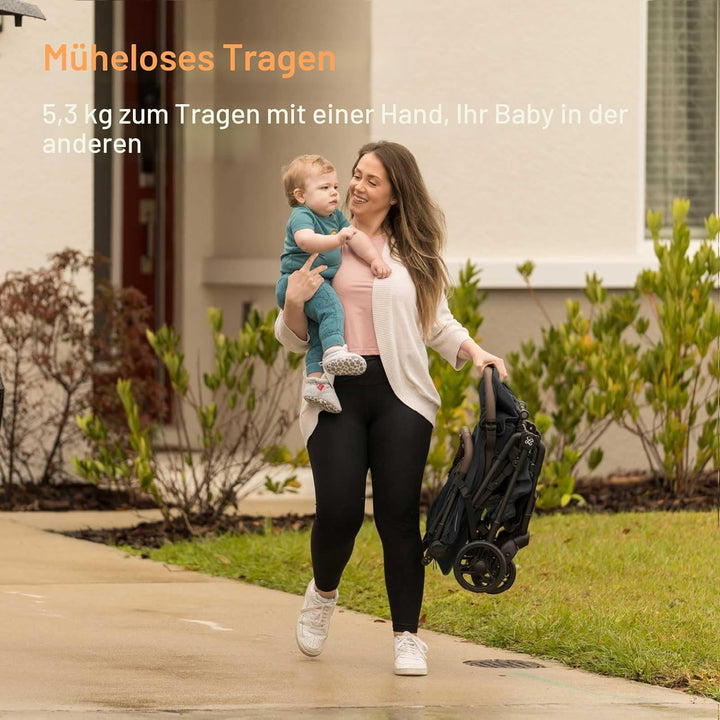 MAMAZING Baby Reise Buggy Kinderwagen für 6M-4 Jahre bis 22kg,Handgepäck Geeignet Klein zusammenklap