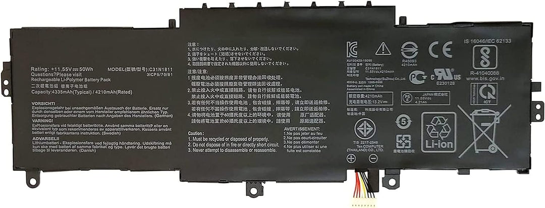 AKKEE C31N1811 Laptop Akku für ASUS ZenBook 14 UX433 UX433F UX433FA UX433FN BX433FN RX433FN U4300F U