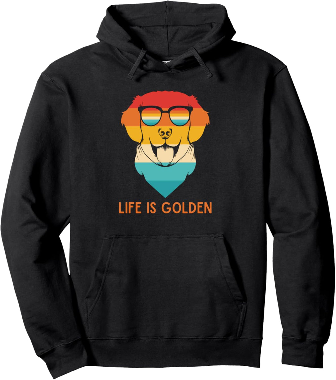 Life is Golden Gift, Golden Retriever Owner, Dog Lover Gift Pullover Hoodie