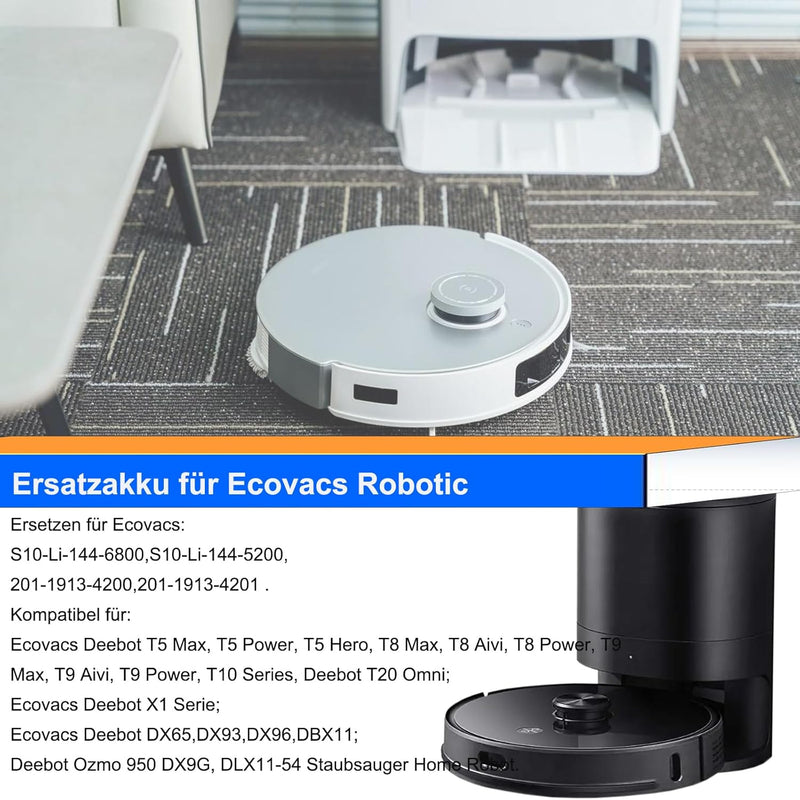 kunbow Li-ion akku,Ersatzakku für Ecovacs Deebot Ozmo 950 DX9G, Deebot T20 Omni, Deebot X1, Deebot T