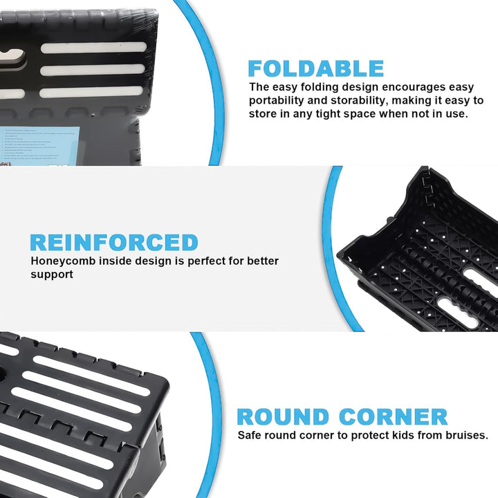 Rutschfester Klapphocker, Tritthocker |bis 100kg |38x22x13cm Tragbarer Faltbarer Aufstiegshilfer Hoc