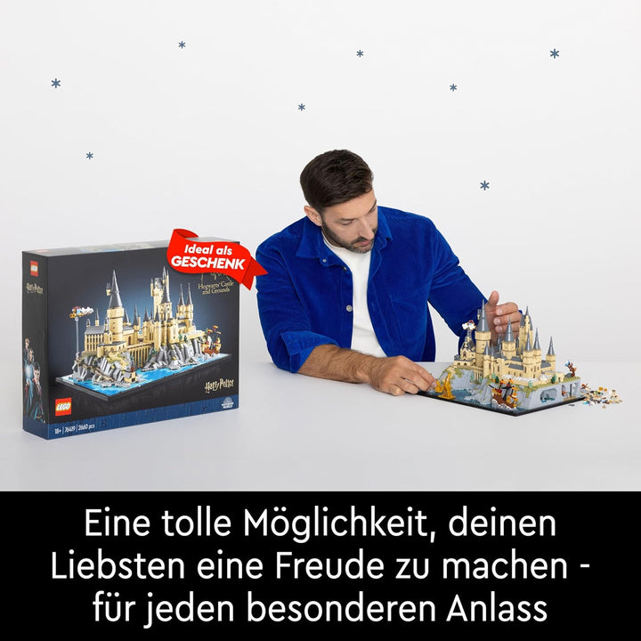 LEGO Harry Potter Schloss Hogwarts mit Schlossgelände, grosses Set für Erwachsene, einschliesslich b