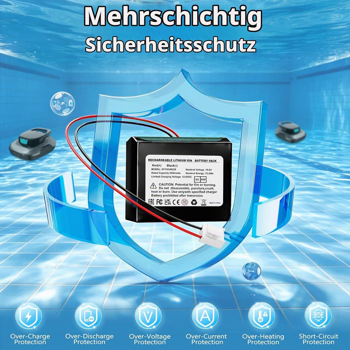 3000mah Scuba SE Poolroboter-Akku, Ersatzakku für den kabellosen Poolreiniger Aiper Scuba SE, Aiper-