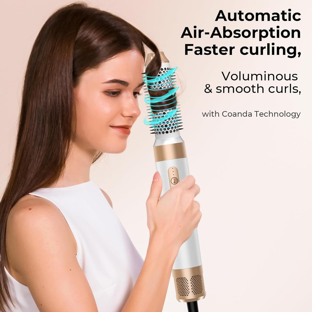 Airstyler 7 in 1,Multi-Hairstyler Set 1400w Föhn mit Diffusor Haartrockner mit 3 Temperatur, 30mm Ai