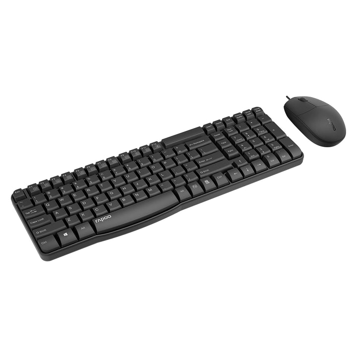 Rapoo NX1820 kabelgebundenes Tastatur-Maus Set Deskset 1600 DPI Sensor einfache Installation ergonom