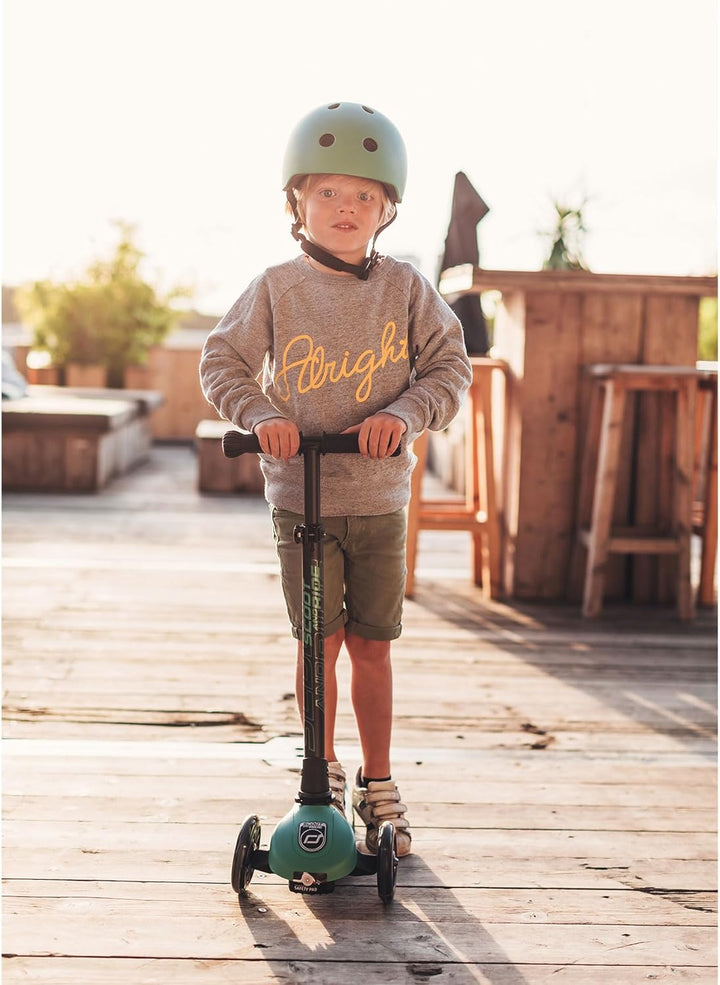 Scoot & Ride Highwaykick 3 LED Scooter Roller Kunststoff/Metall Forest, Masse: ca. 55cm x 15cm x 24c