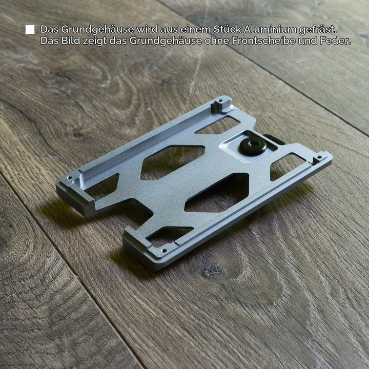 GOVO Aluminium T4 Ausweishalter/Brieftasche – Strapazierfähiger Ausweis-/Kreditkartenhalter – Silber