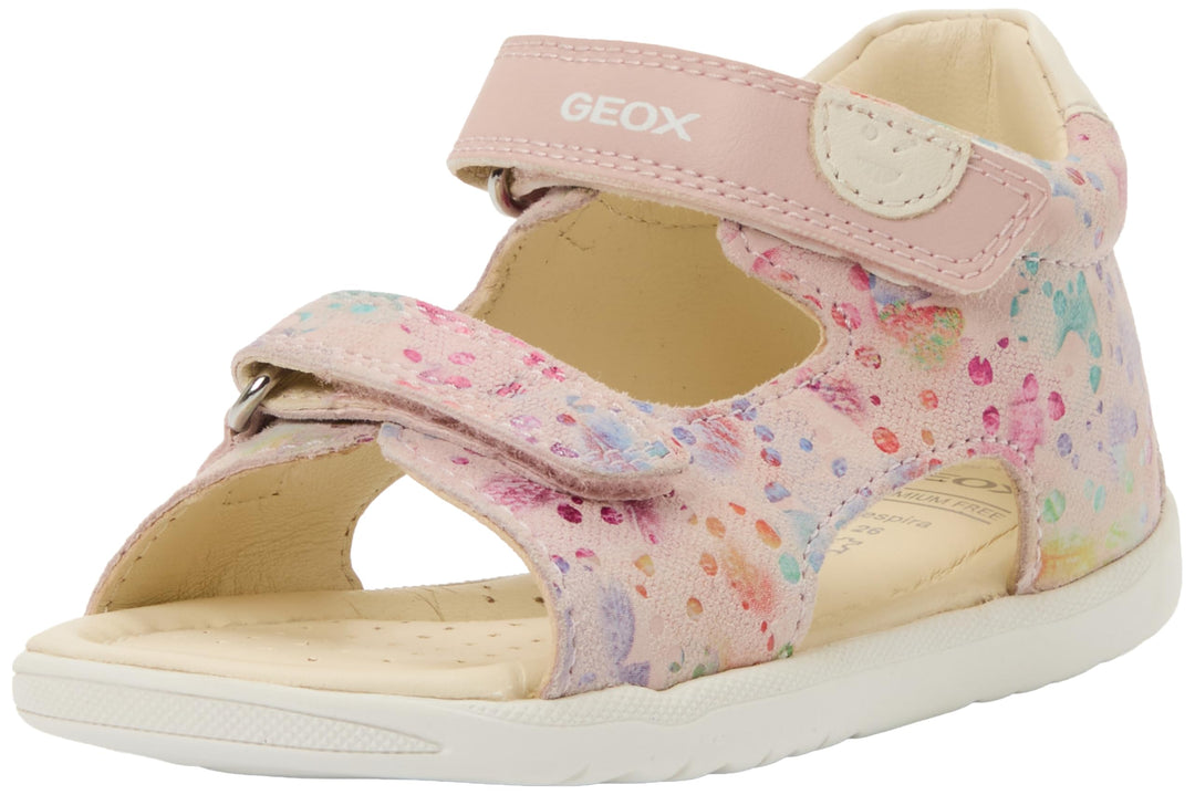 Geox Mädchen B Macchia Gir Sandal 25 EU Lt Rose Multicolor, 25 EU Lt Rose Multicolor