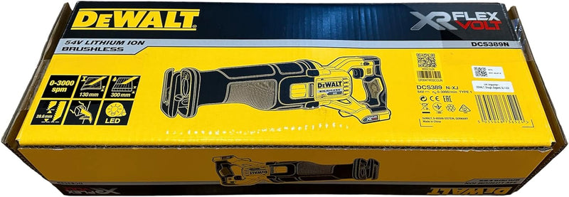 DEWALT DCS389N XR FlexVolt Säbelsäge 54 V, blosse Einheit, Gelb