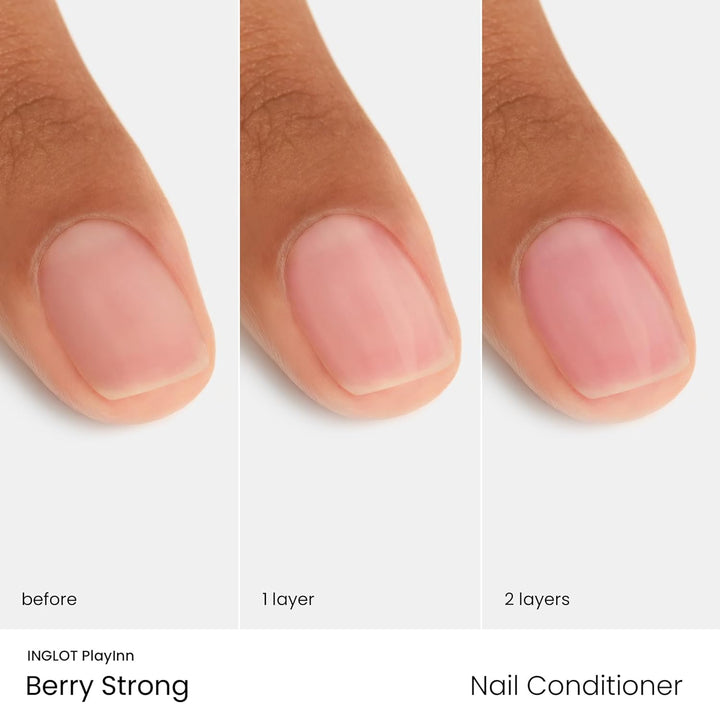 INGLOT PLAYINN Berry Strong Nail Conditioner - Nagelpflege | Stärkt, spendet Feuchtigkeit und regene