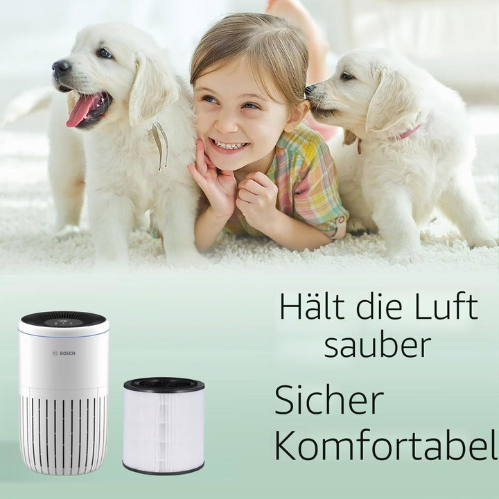 3-in-1 HEPA Filter Kompatibel mit Bosch Air 2000 / 2000i Luftreiniger, H13 True HEPA Ersatzfilter mi