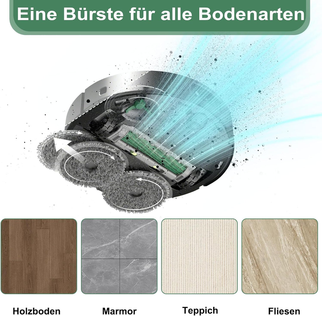 Hauptbürste Ersatzteile für iRobot Roomba Plus 505/405 Combo Staubsauger, Gummibürste für Roomba 205