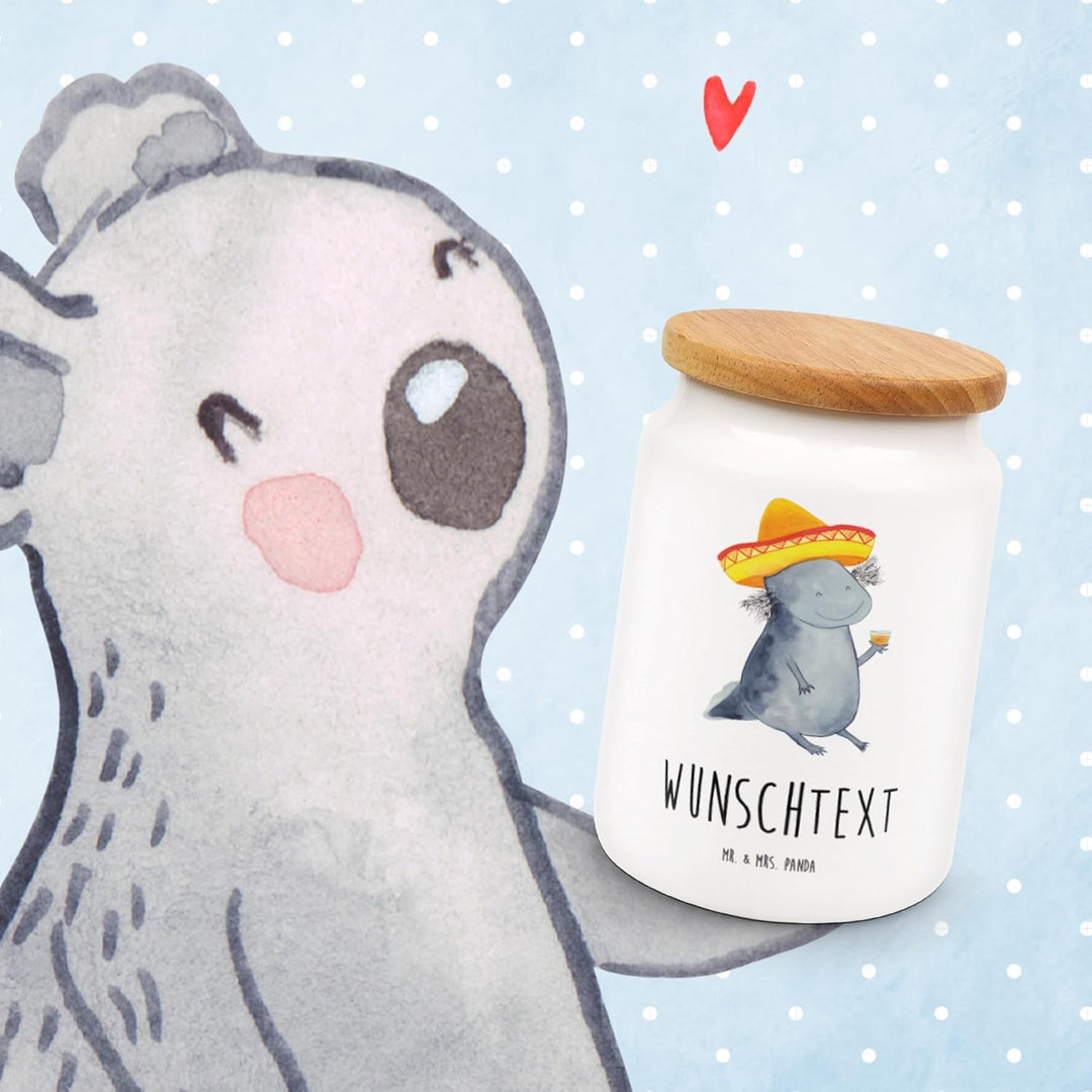Mr. & Mrs. Panda Keksdose personalisiert Axolotl Tequila - Personalisierte Geschenke, Party, Urlaub,