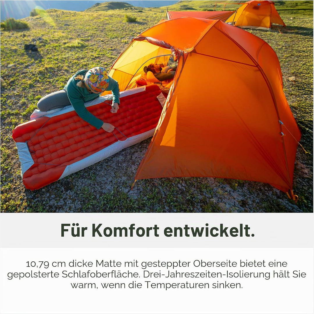 Big Agnes Rapide SL Insulated Isomatte, 64x198cm, rot Breit lang (25 x 78 cm), Breit lang (25 x 78 c